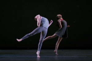 Two LINES Ballet Summer Program students performing on stage