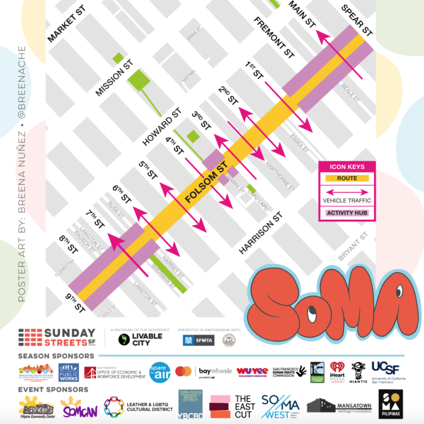 Sunday Streets SF event map