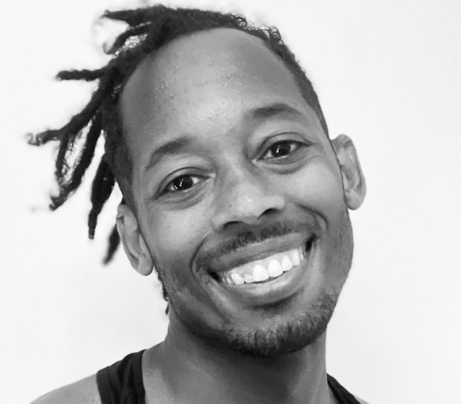 ArVejon Jones' Headshot in black and white