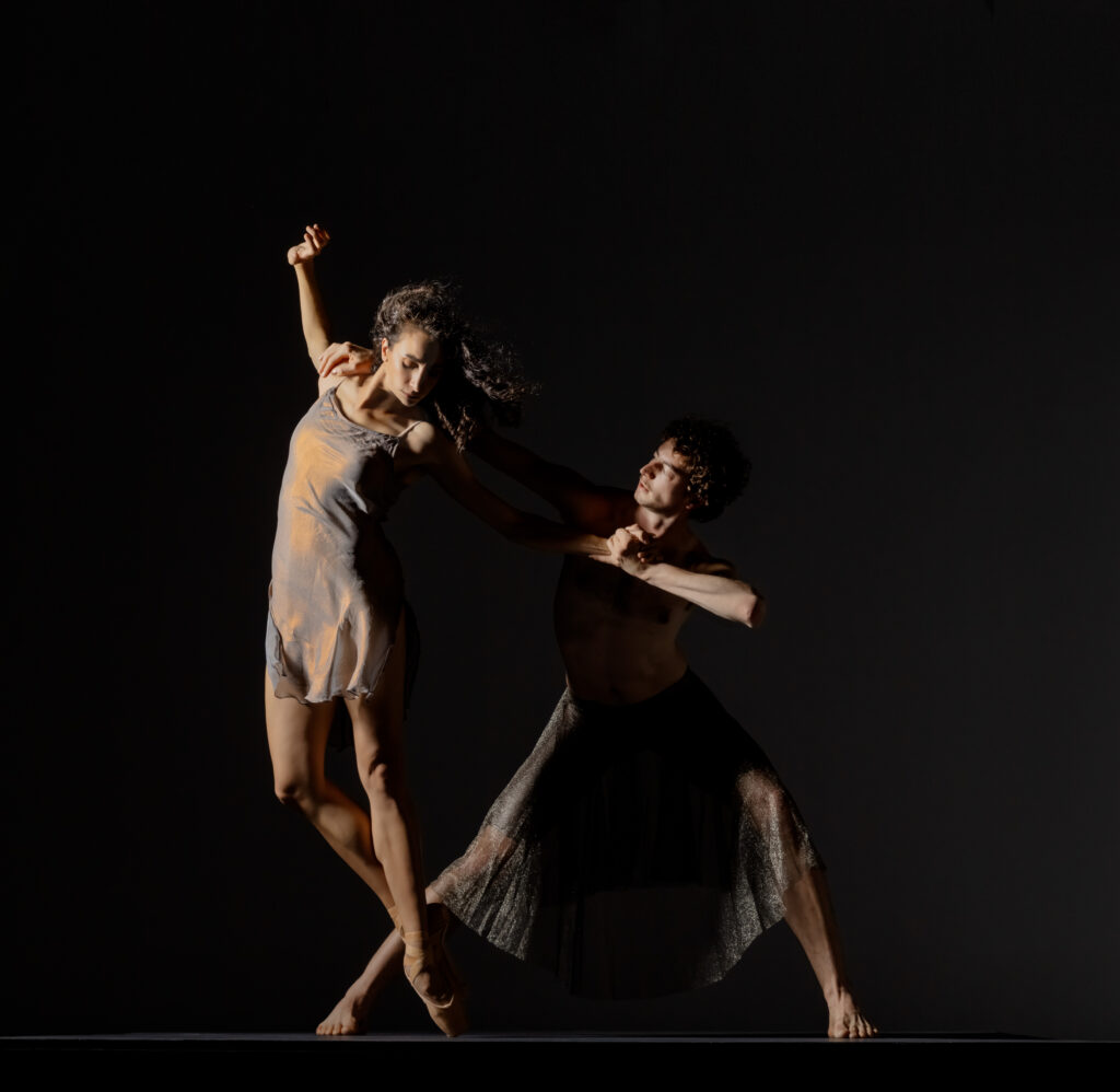 LINES Ballet company dancers Ilaria Guerra and Lorris Eichinger dancing together